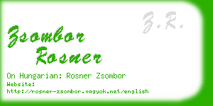 zsombor rosner business card